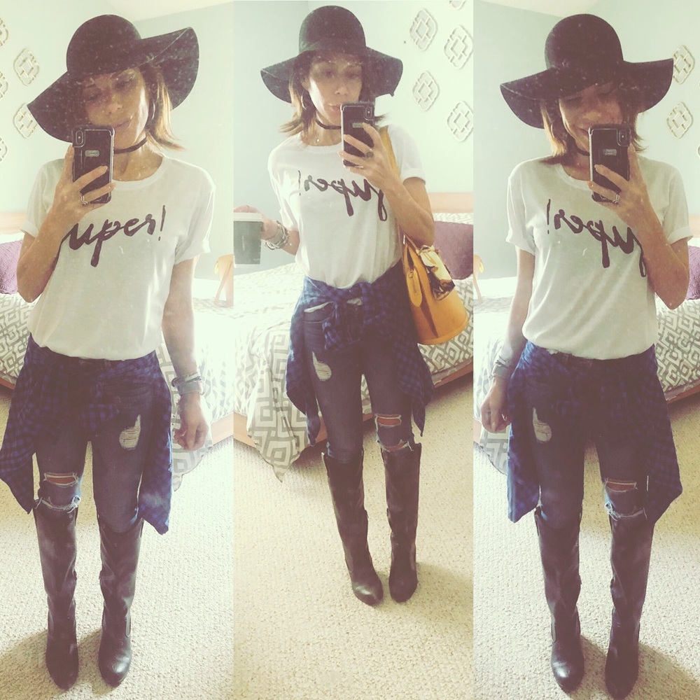 Distressed jeans
